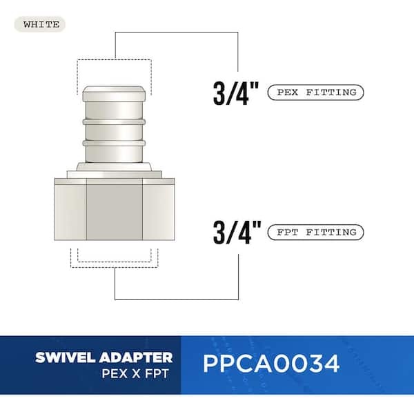 The Plumber's Choice 3/4 in. Brass PEX Barb x 1 in. Female Pipe Thread Adapter  Fitting (5-Pack) 34105EPFA - The Home Depot