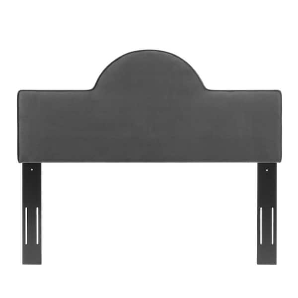 MODWAY Dawn Charcoal Gray Velvet Twin Performance Headboard MOD