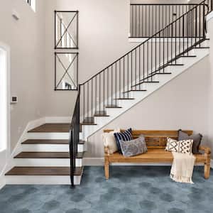 Matter Hex Blue 7-7/8 in. x 9 in. Porcelain Floor and Wall Tile (3.8 sq. ft./Case)