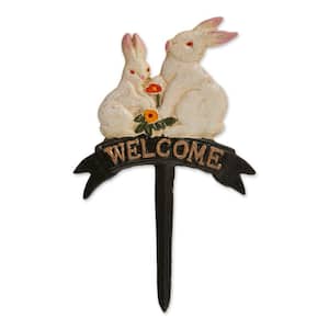 Welcome Bunnies Cast Iron Sign