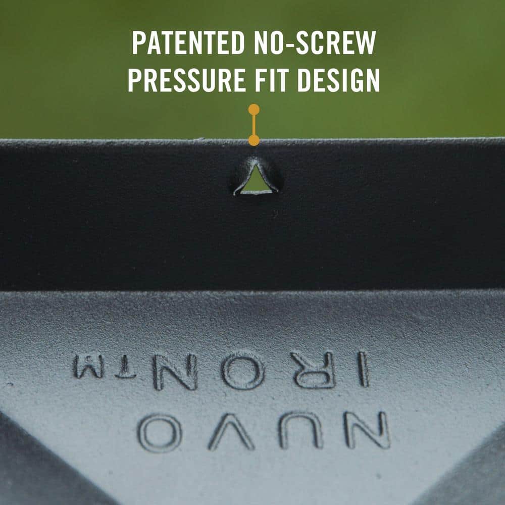 Nuvo Iron Black Powder-Coated Steel Pyramid Post Cap