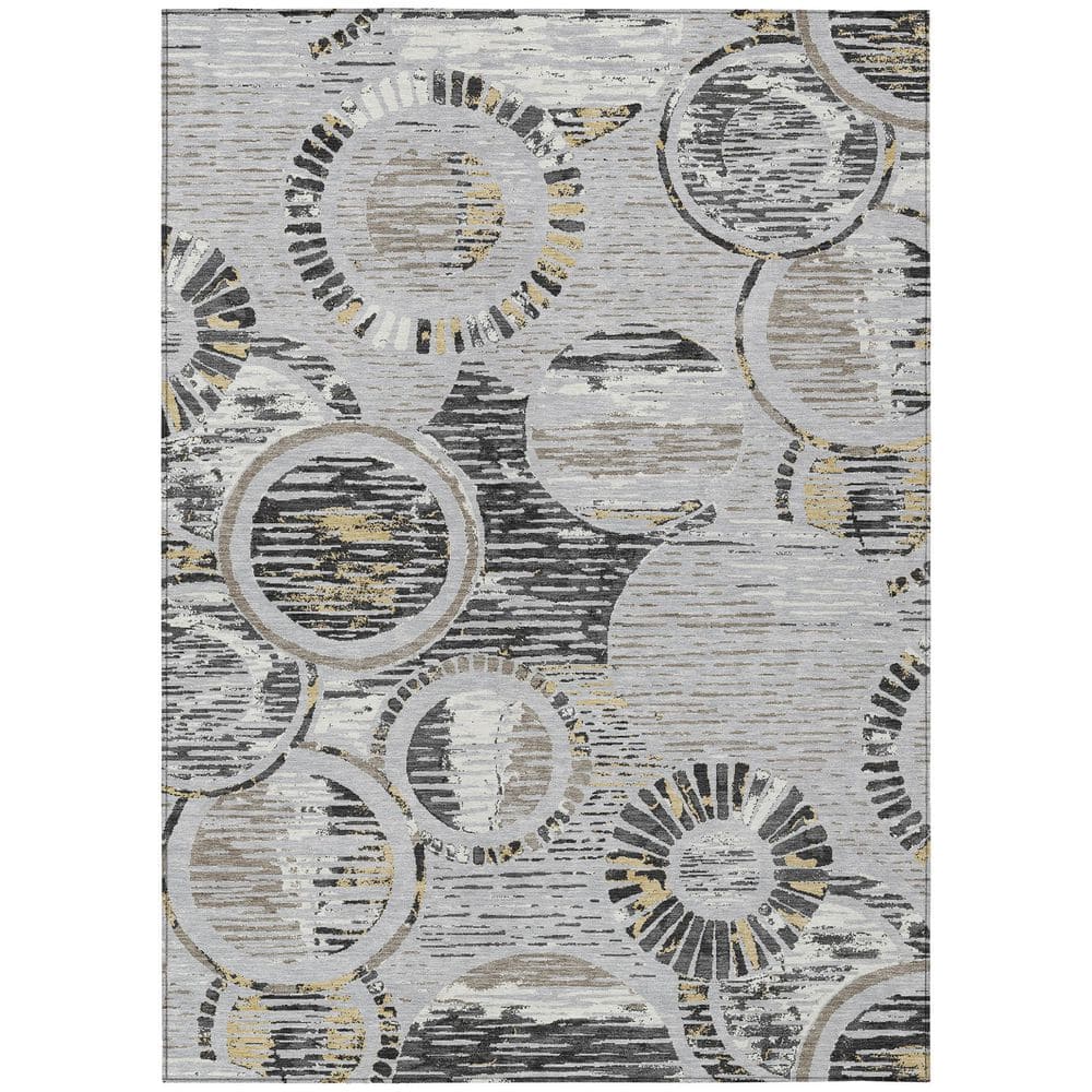Chantille Machine Washable Indoor/Outdoor Abstract ACN2633 Silver 9 ft. x 12 ft. Area Rug price history on PriceWatchPro