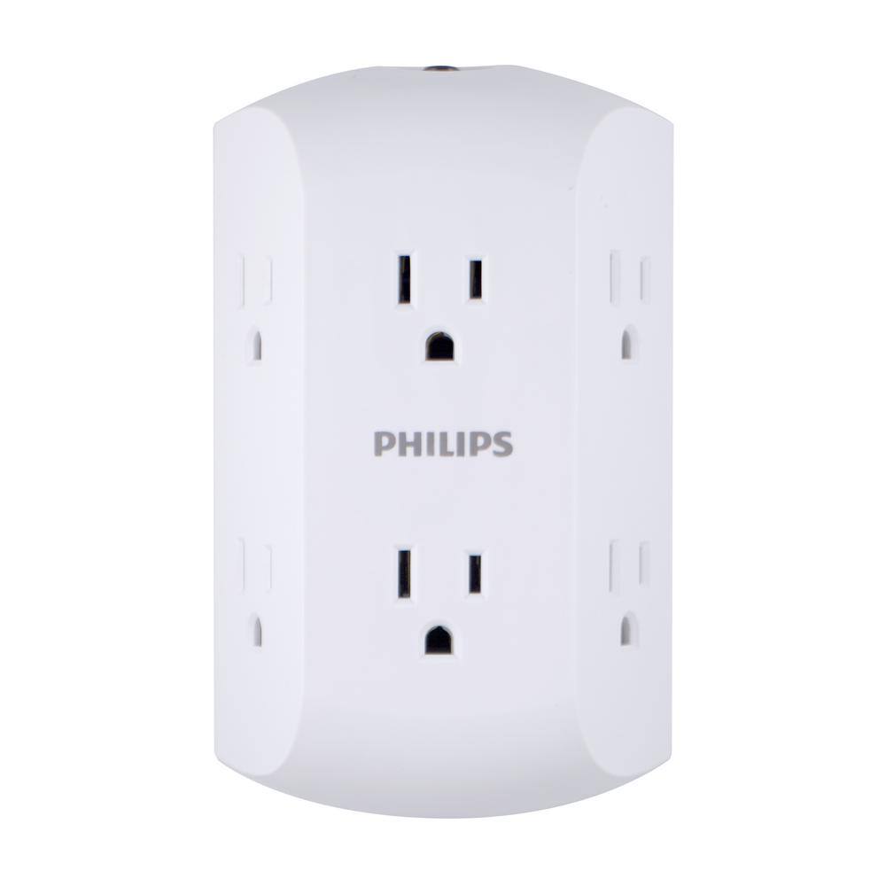 Philips Grounded Tap 6Outlets with Resettable Circuit Breaker
