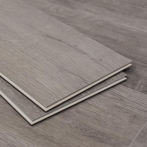Meraki Tranquil Grey 20 MIL x 7 in. W x 60 in. L Click Lock Waterproof Luxury Vinyl Plank Flooring (24.1 sqft/case)