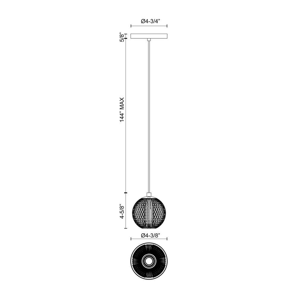 Marni 4.63" Polished Nickel Glass Globe Pendant Light