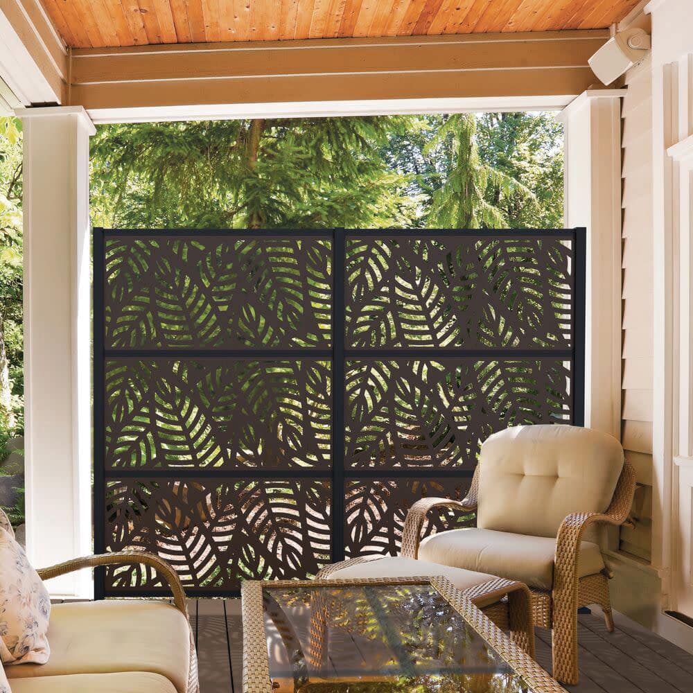 Sanibel Umber Polypropylene Decorative Screen Panel, 2 ft x 4 ft