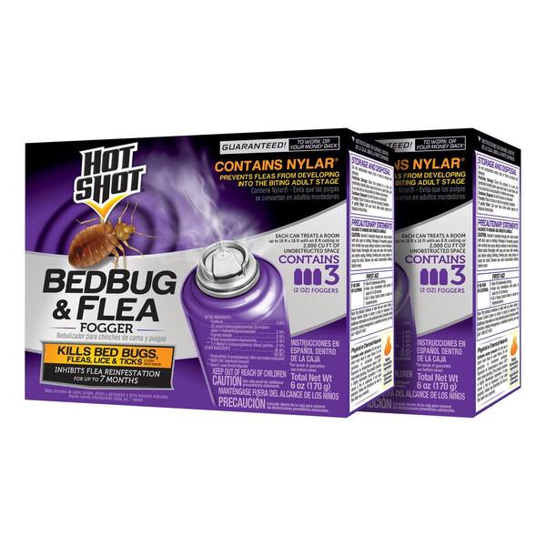 Hot Shot 2 oz. 3 Count Bed Bug and Flea Killer Fogger (2Pack) HG96943