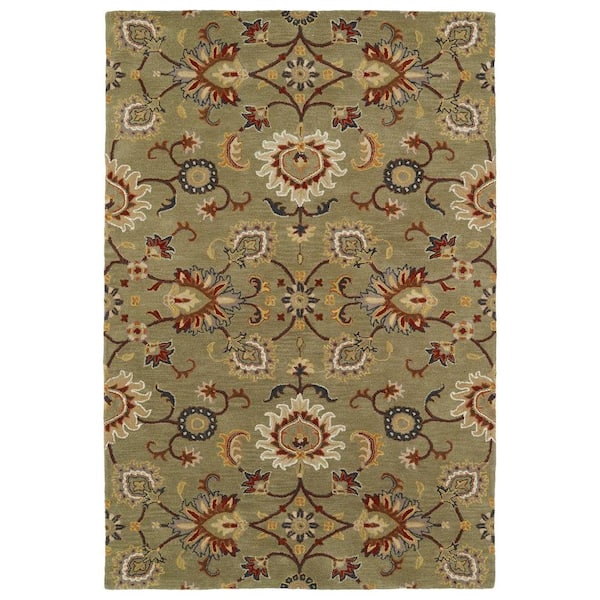 Kaleen Middleton Green 5 ft. x 8 ft. Area Rug