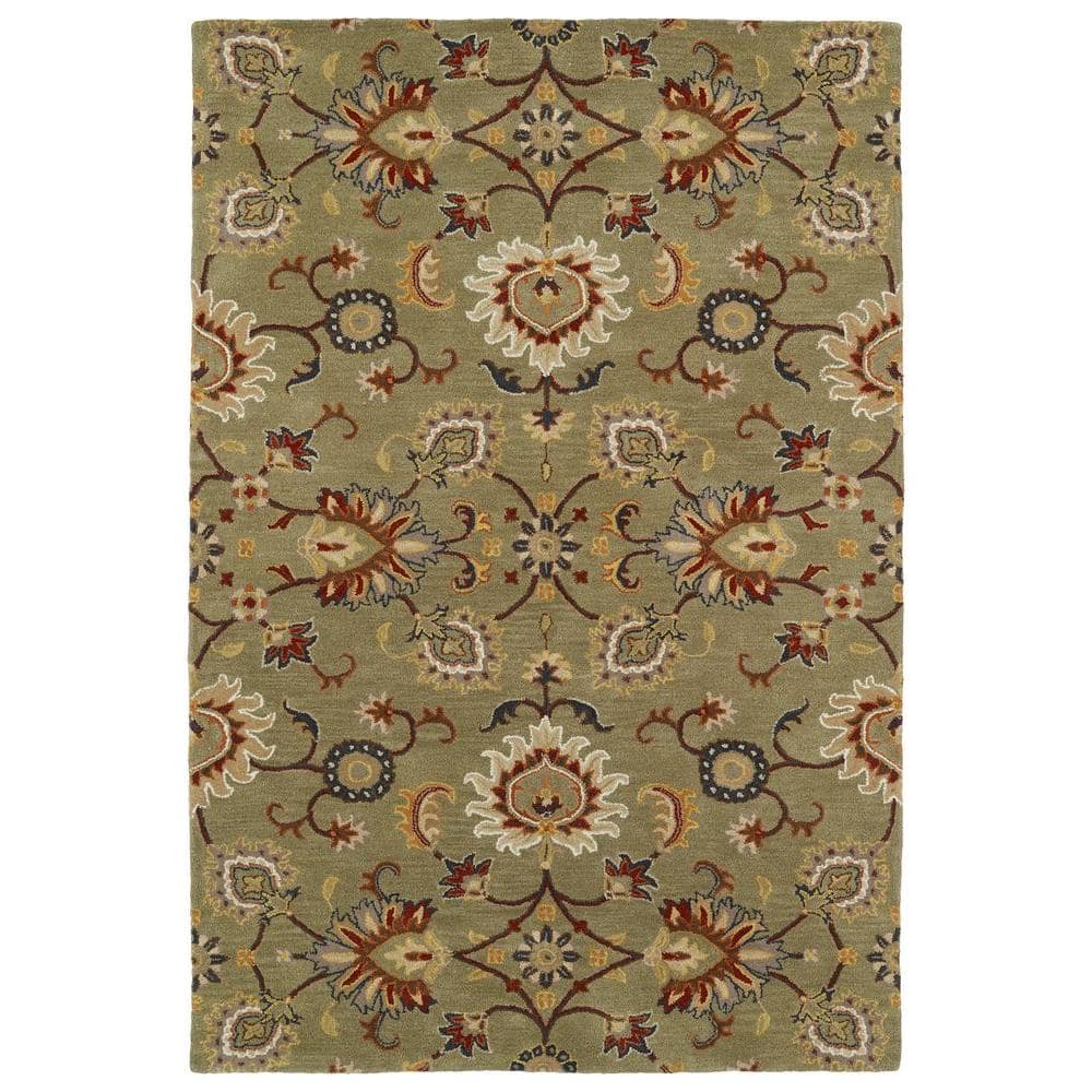 Kaleen Middleton Green 8 ft. x 10 ft. Area Rug MID02-50-810 - The Home ...