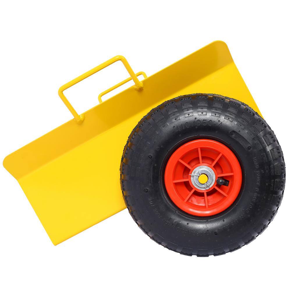 Heavy Duty Yellow Steel Drywall Cart with Pneumatic Tires