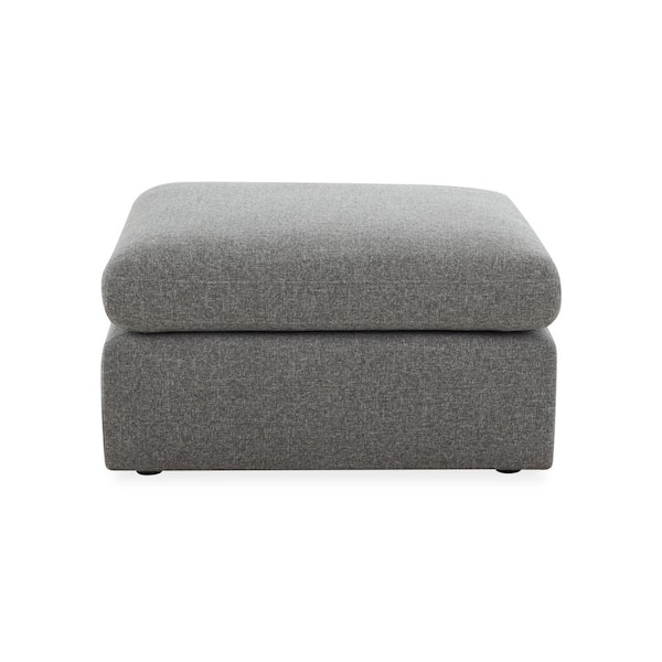 Thorton 32 in. Performance Fabric Ottoman in Grey