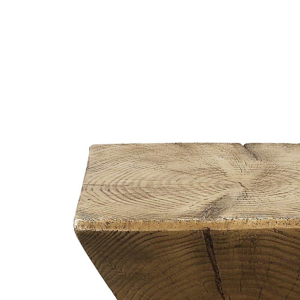 Zahi Oak Finish Eco-Friendly Wood Accent Table