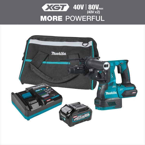 Makita 40V Max XGT Brushless Cordless 1-1/8 in. Rotary Hammer Kit, with Interchangeable Chuck AWS Capable (4.0Ah)