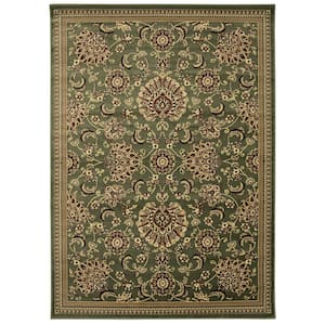 Castello Sage 3 ft. x 5 ft. Traditional Floral Scroll Area Rug