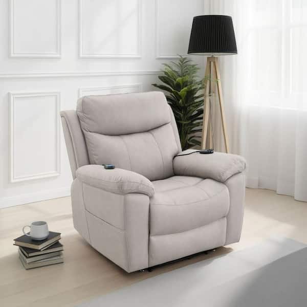 Cheru 38 in. Pillow Top Arm Microfiber Rectangle Shape Sofa in. Light Gray