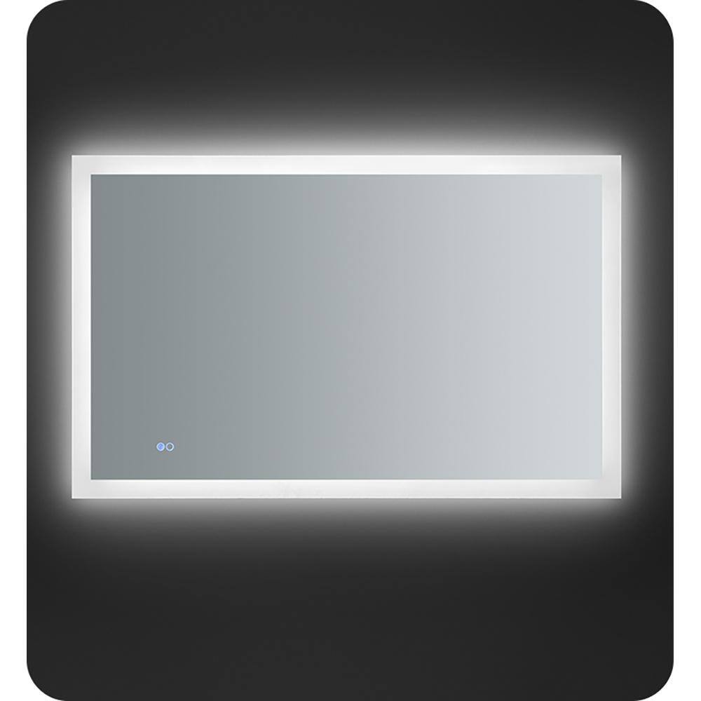 Sleek 48"x30" Frameless Rectangular Vanity Mirror with LED & Fog-Free Technology