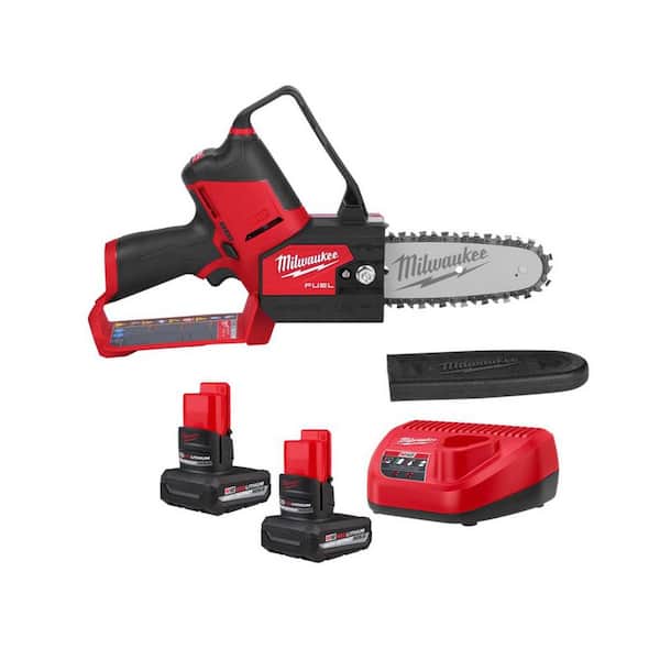 M12 FUEL 6 in. 12V Brushless Cordless Battery Pruning Hatchet Mini Chainsaw w/ (2) 5. 0Ah High Output Batteries, Charger