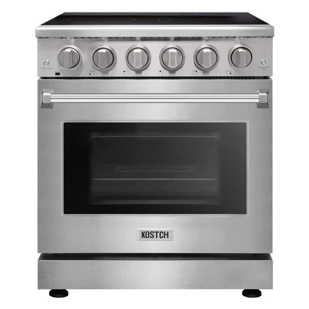 30 in. 5 Burner Elements Freestanding Electric Range in Stainless Steel with 4.55 cu. ft. True Convection price history on PriceWatchPro