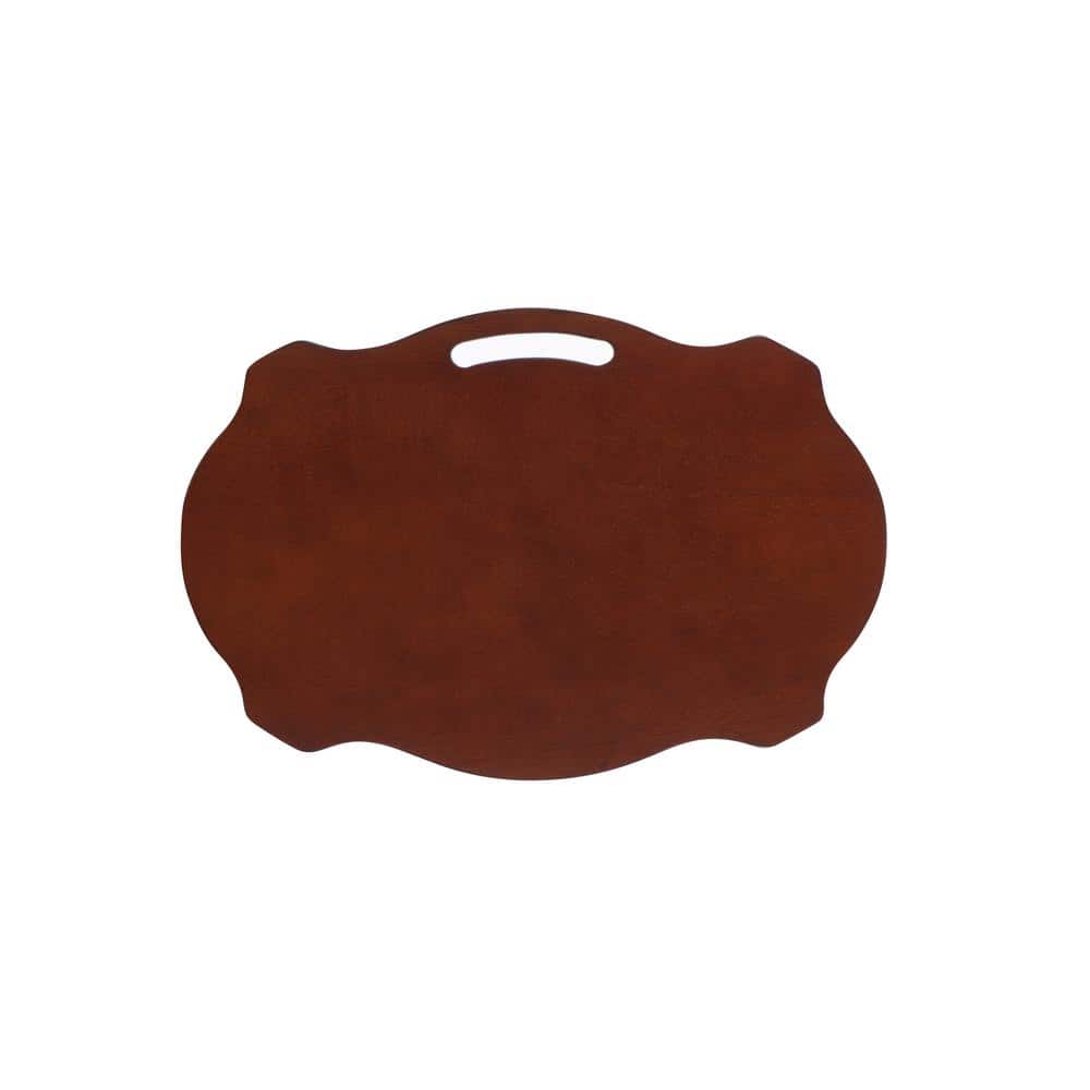 Serpentine Hazelnut & Black Folding Tray Table Set with Rubberwood Legs
