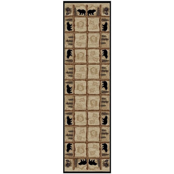 Hearthside Toccoa Lodge Multi 2 ft. x 8 ft. Woven Animal Print Polypropylene Rectangle Area Rug