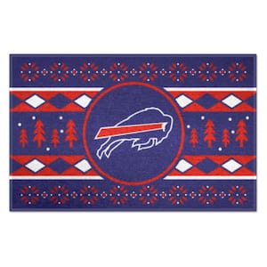 Buffalo Bills Holiday Sweater Blue 1.5 ft. x 2.5 ft. Starter Area Rug