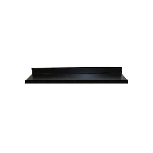 Home Decorators Collection Classic 23.6 in. W x 4.5 in. D Black MDF Picture Ledge Floating Decorative Wall Shelf