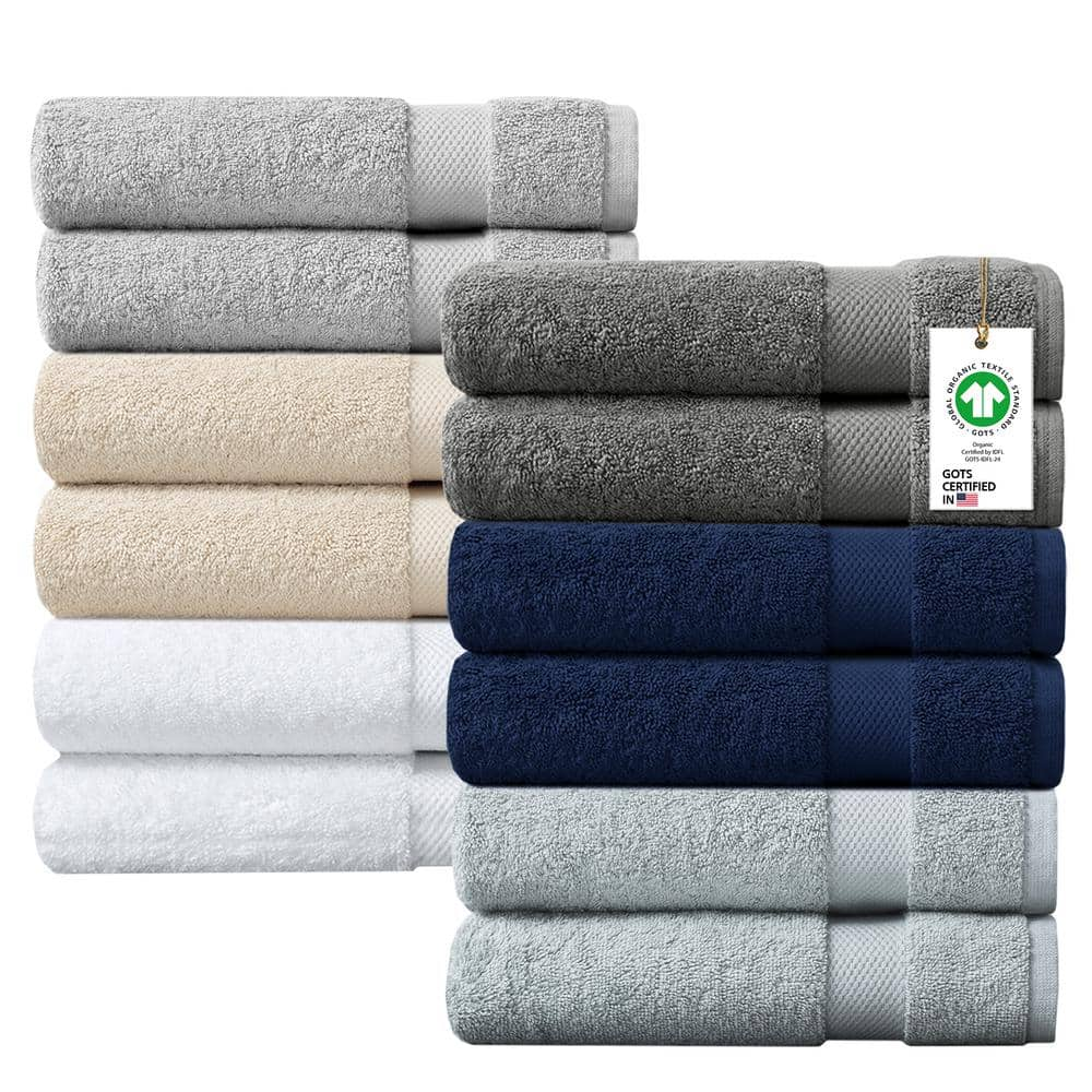 Delara 100% Organic Cotton Luxuriously Plush Bath Towel GOTS