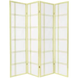 6 ft. Ivory Double Cross 4-Panel Room Divider