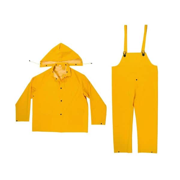 Enguard Size 3X-Large 0.35 mm PVC/Polyester Yellow Rain Suit (3-Piece)