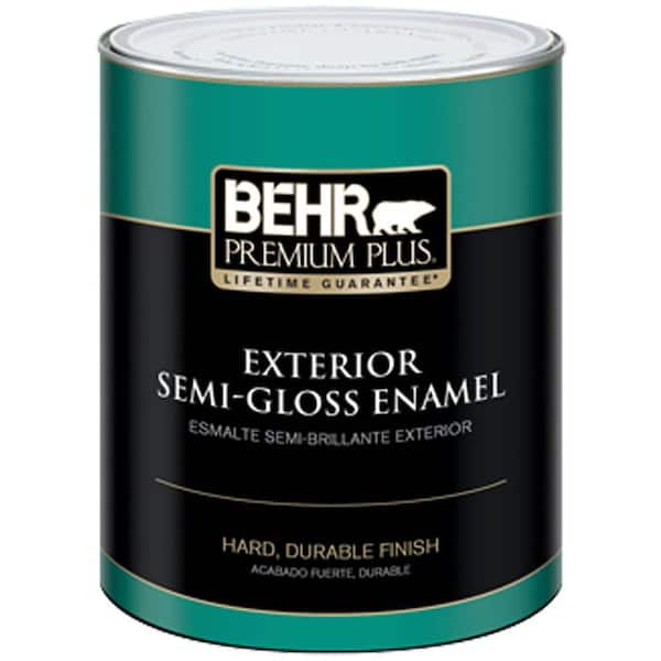 BEHR PREMIUM PLUS 1 qt. Deep Base Semi-Gloss Enamel Exterior Paint and Primer in One
