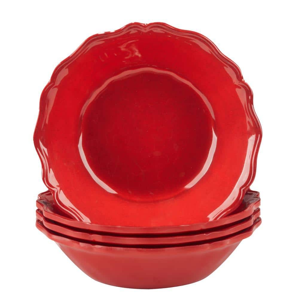 28 fl. oz. Red Melamine Crackle All Purpose Bowl (Set of 4) price history on PriceWatchPro