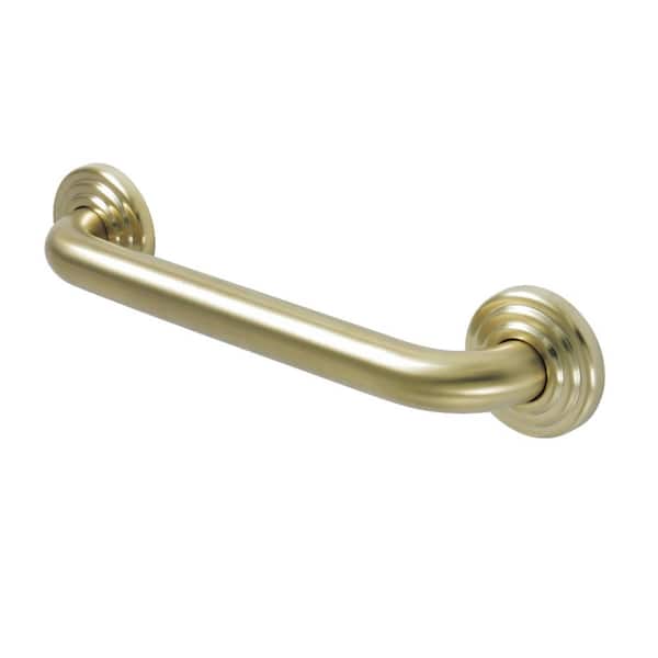 Kingston Brass Restoration 12 in. x 1-1/4 in. Grab Bar in Brushed Brass