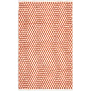 Boston Orange 3 ft. x 4 ft. Geometric Diamonds Area Rug