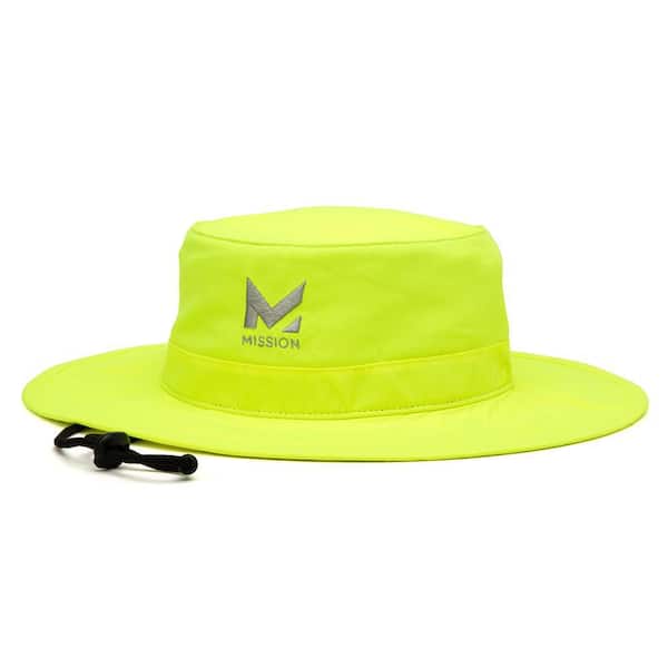 Unisex 1-Size Fits Most Hi Vis Yellow and Orange Cooling Wide Brim Hat