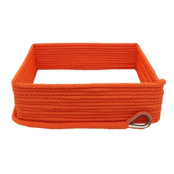 Extreme Max BoatTector Solid Braid MFP Anchor Line with Thimble - 3/8 in. x 100 ft., Neon Orange
