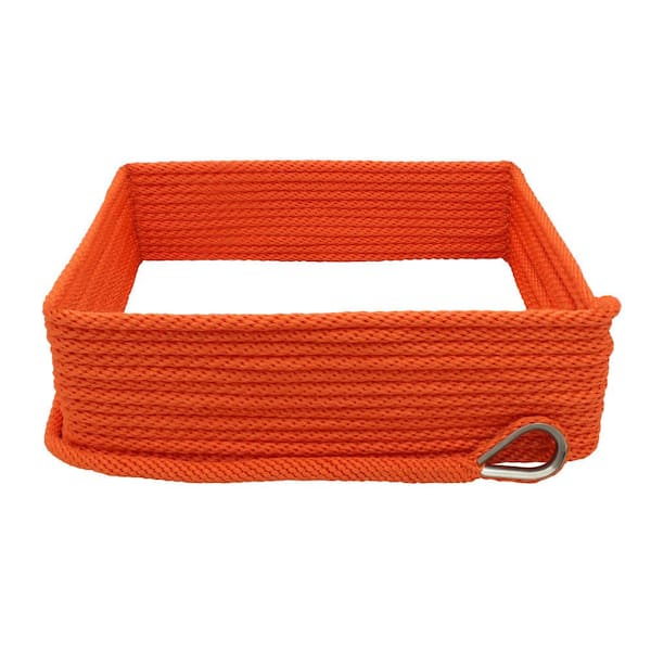 Extreme Max BoatTector Solid Braid MFP Anchor Line with Thimble - 3/8 in. x 150 ft., Neon Orange