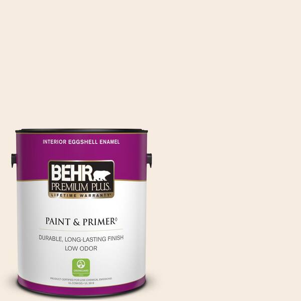 BEHR PREMIUM PLUS 1 gal. #PWN-33 Edwardian Lace Eggshell Enamel Low Odor Interior Paint & Primer