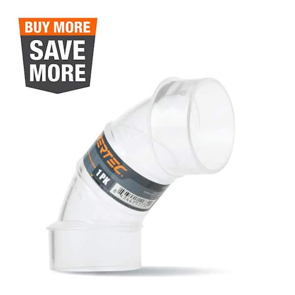 2-1/2 in. O.D. 90 ° Elbow, Dust Collector Connector for Dust Collection System