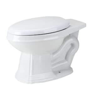 Sheffield Porcelain Elongated 2-Piece Toilet Bowl Only with Slow Close Toilet Seat in White