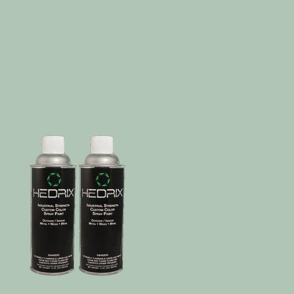 Hedrix 11 oz. Match of MQ6-36 Cascade Green Semi-Gloss Custom Spray Paint (2-Pack)