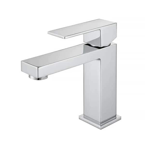 Single-Handle Single-Hole Bathroom Faucet in Brushed Nickel