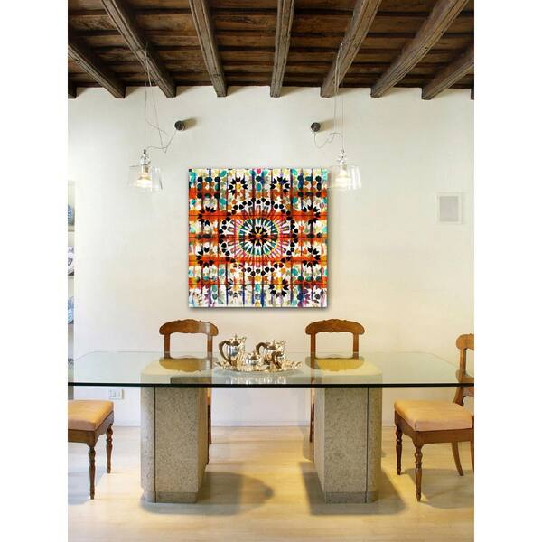 40 in. H x 40 in. W "Amizmiz" by Parvez Taj Printed White Wood Wall Art