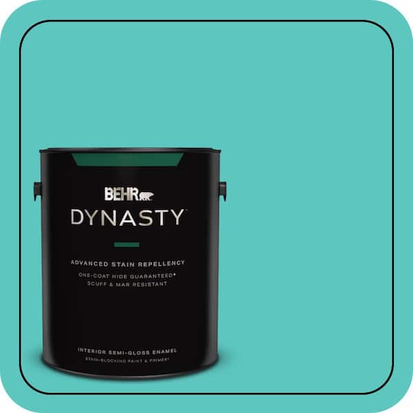 BEHR DYNASTY 1 gal. #490B-4 Sea Life Semi-Gloss Enamel Interior Stain-Blocking Paint & Primer