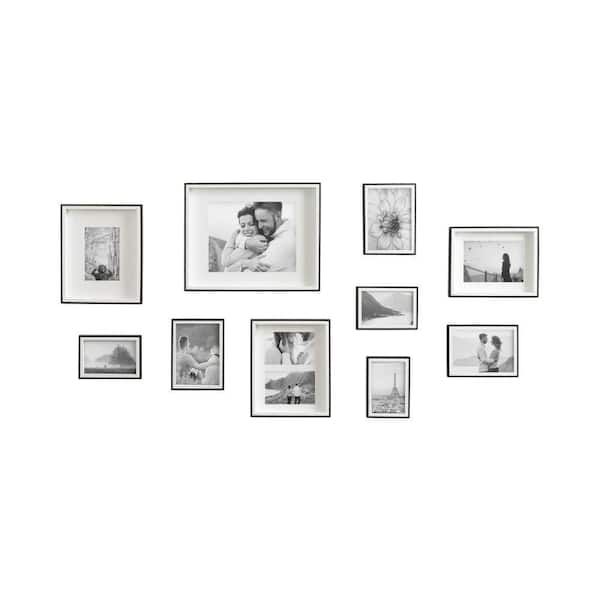 Gibson Black 10-Piece Picture Frame Set