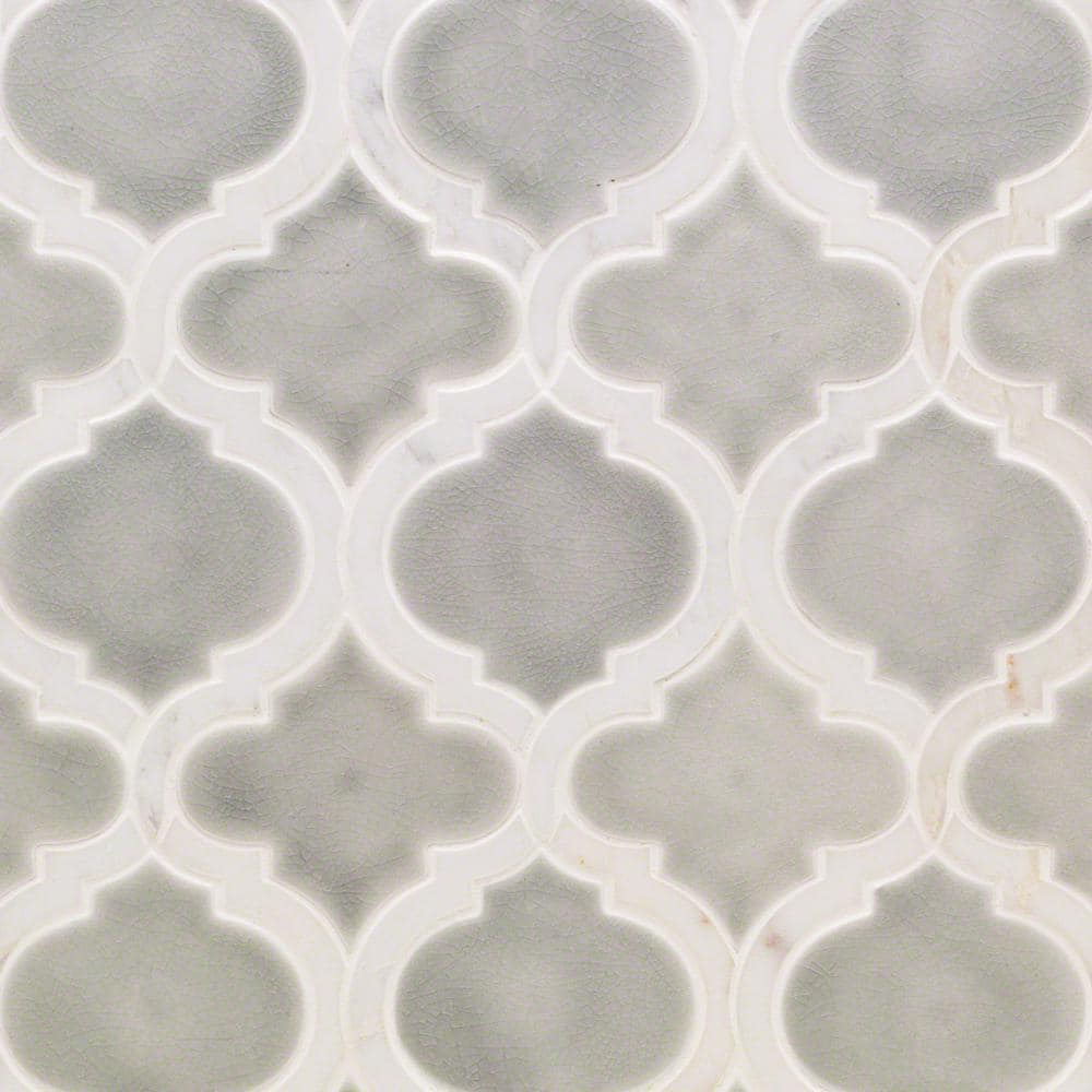 Tundra Arabesque Ceramic Mosaic Tile Sheet