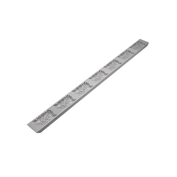 DURAL Myvario-Line 0.24" W X 3.28 " L Design grate and drain channel stainless steel Pwdr Ctd gray for Shower Kit PVC Flange