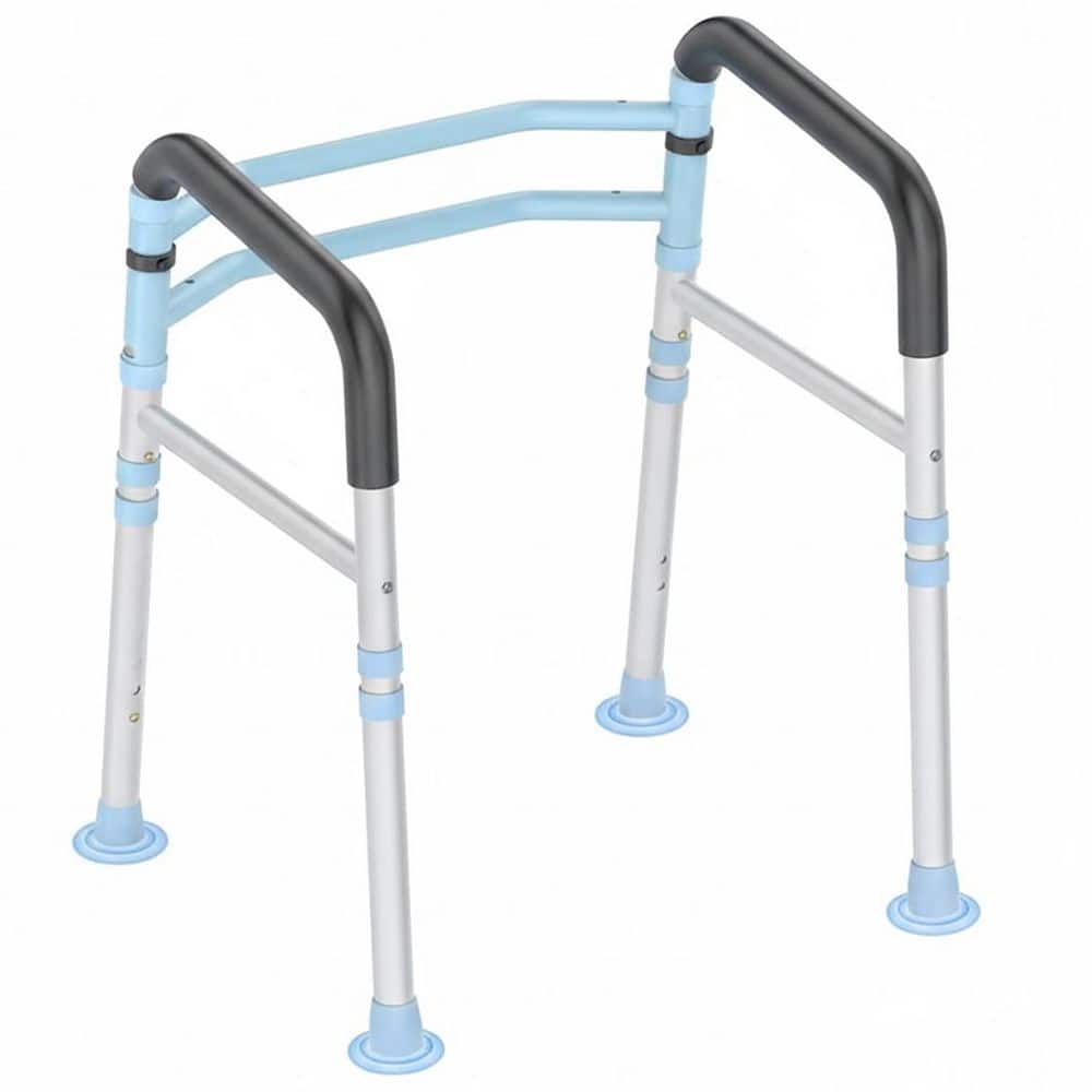 Adjustable Toilet Safety Rails Frame 300 lb Capacity Toilet Handles for Seniors, Handicap, Elderly, Blue price history on PriceWatchPro