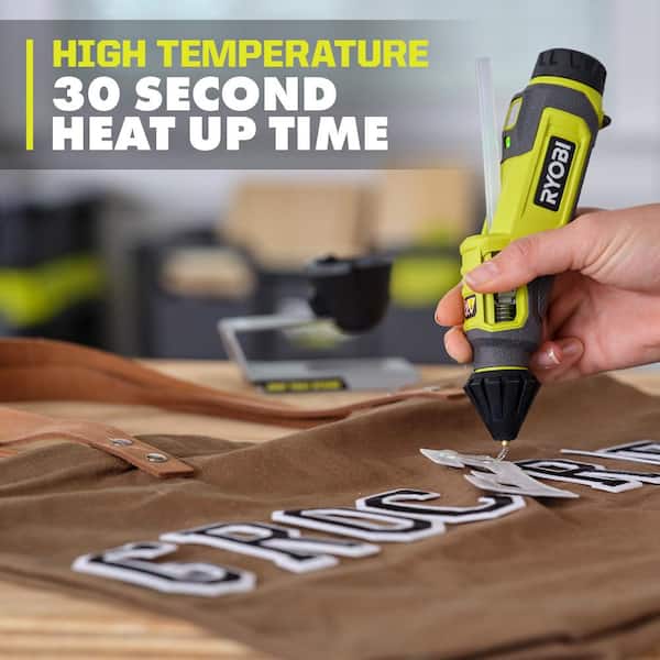RYOBI - USB Lithium Glue Pen Kit with 2.0 Ah USB Lithium Battery, Charging Cable, and Mini Size Glue Sticks (24-Piece)