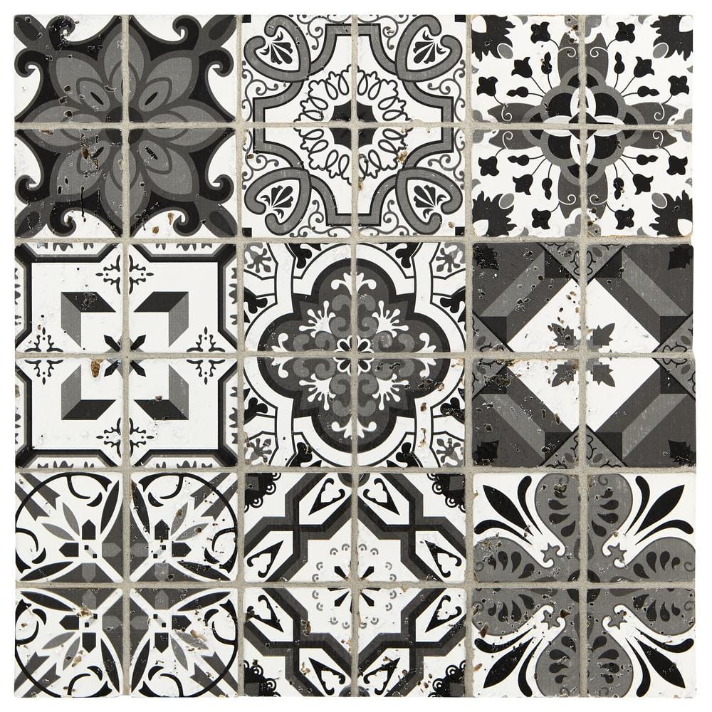 Premier Accents Night Fall Brick Joint 11 in. x 11 in. x 8 mm Stone Mosaic 