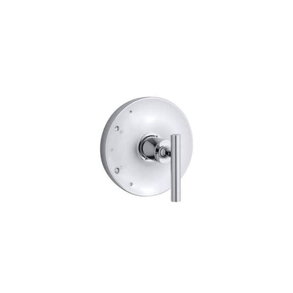 KOHLER Purist Rite-Temp 1-Handle Tub and Shower Faucet Trim Kit with Lever Handle in Polished Chrome (Valve Not Included)